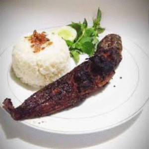 Nasi Ayam Lele Bakar